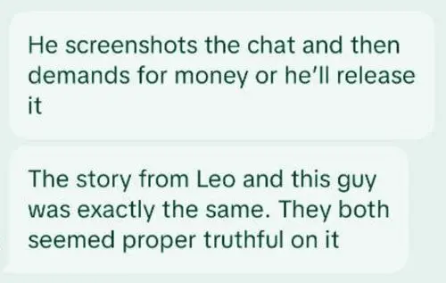 Screenshot evidence involving Chris, Leo, consulting, and slander, second image