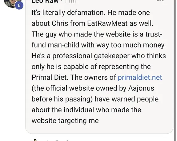 Screenshot of Residentraw answer to the article