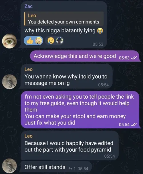 Telegram correction screenshot, seventh image