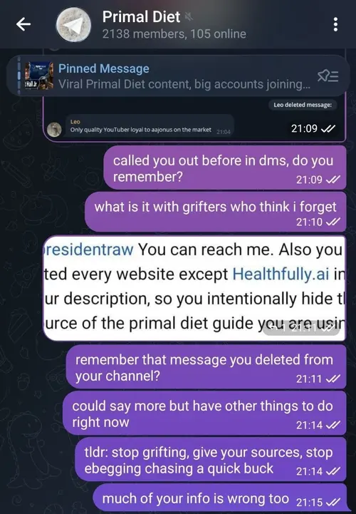 Telegram promotion screenshot, first image