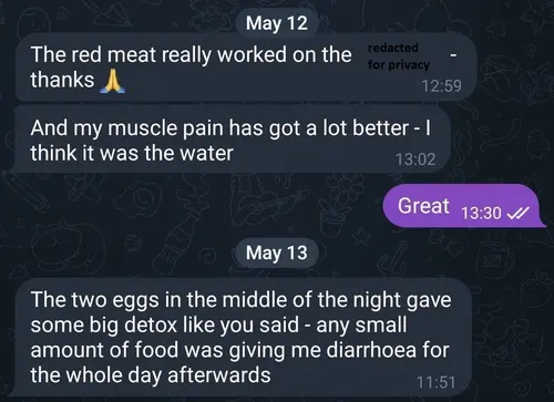 Testimony screenshot from a former Residentraw coaching client