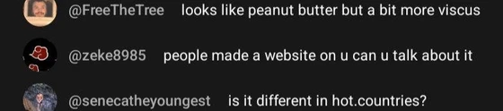 Screenshot of a viewer asking Leo to talk about the website made about him.